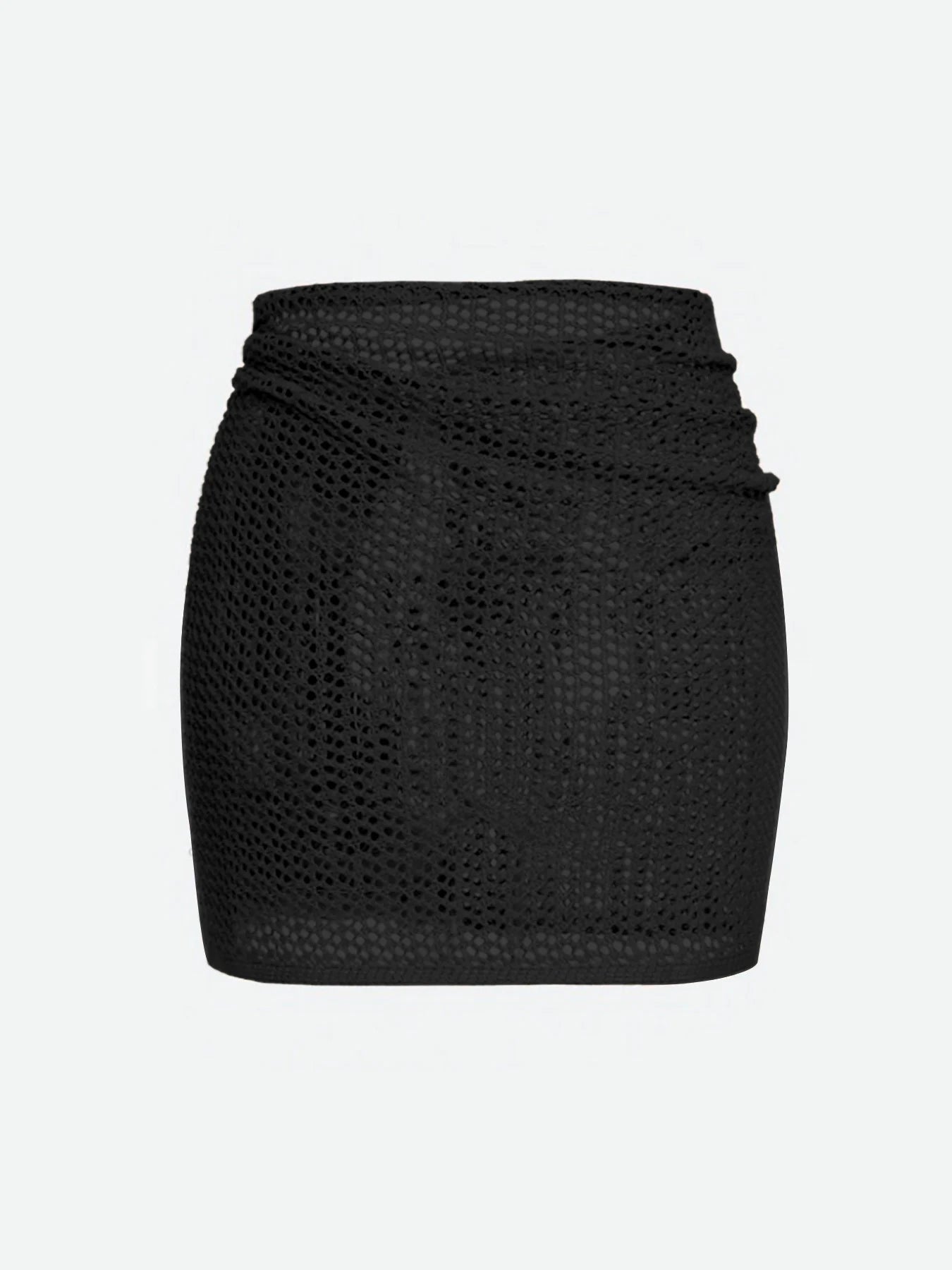 Falda corta con nudo lateral estilo playero chic y moderno