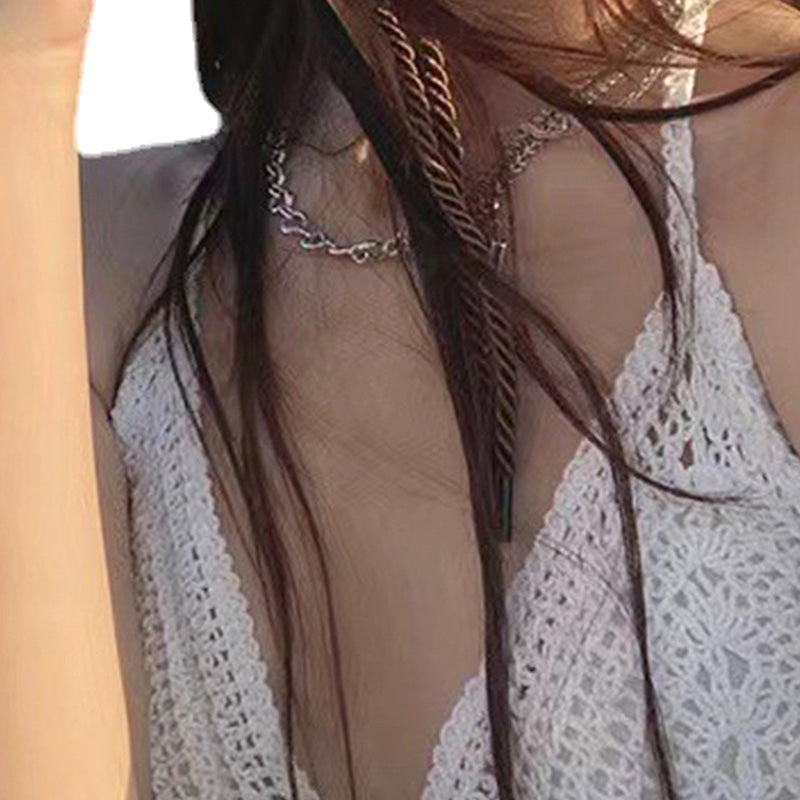 Top crochet boho con flecos