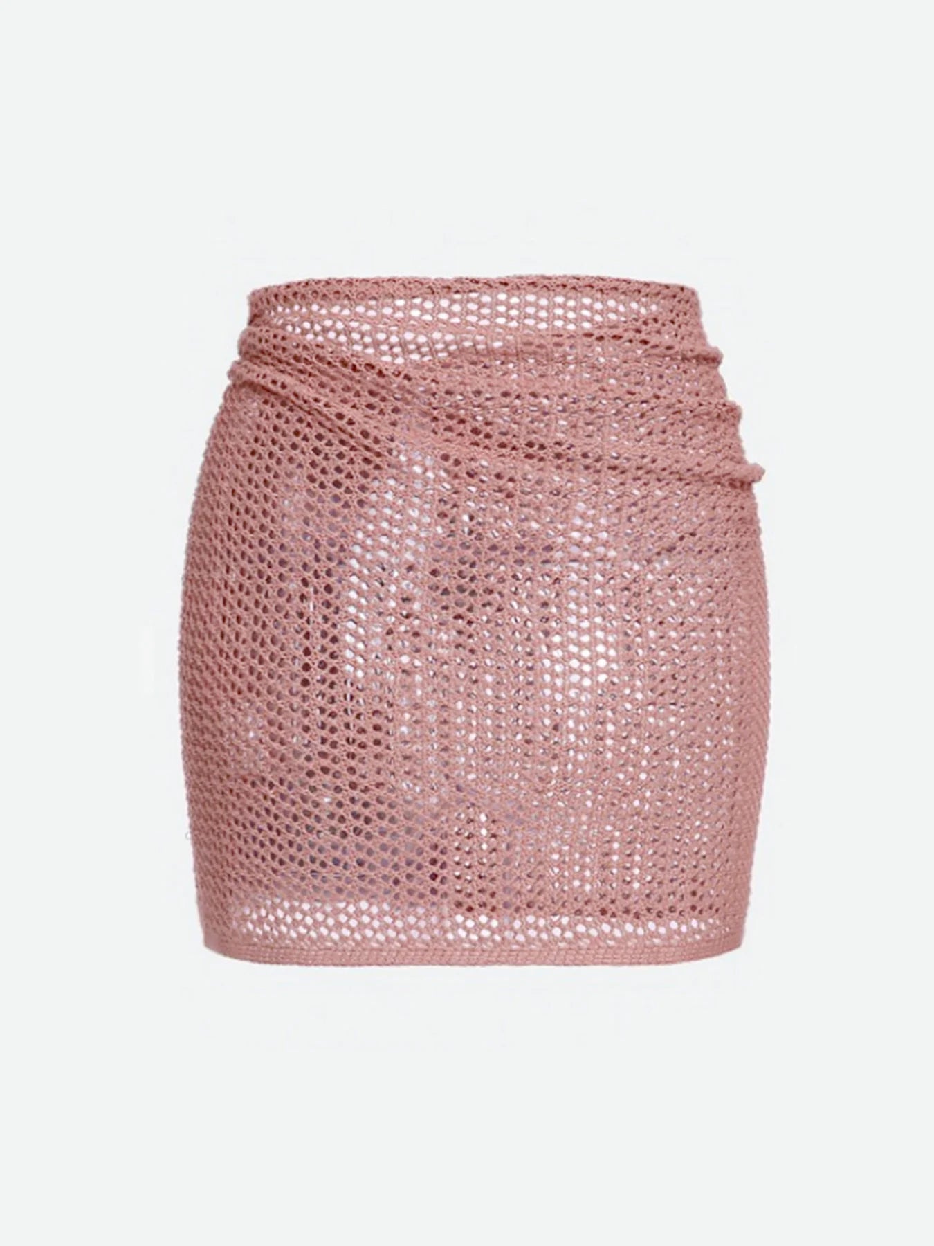 Falda corta con nudo lateral estilo playero chic y moderno