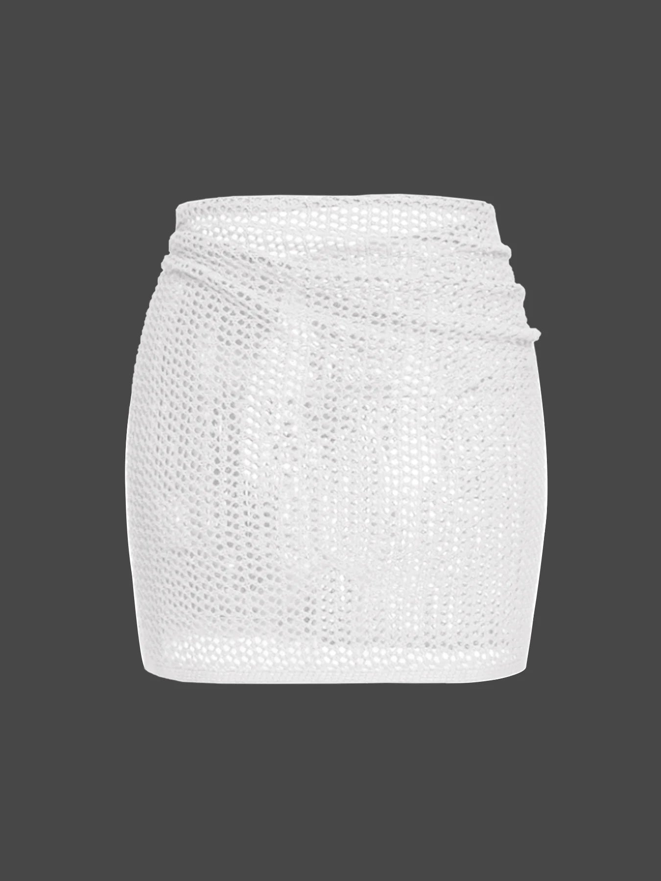 Falda corta con nudo lateral estilo playero chic y moderno