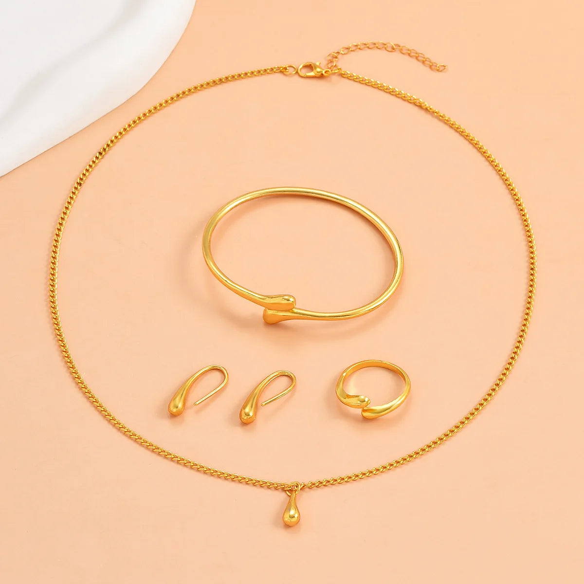 Set de joyas 4 piezas con diseño de gota