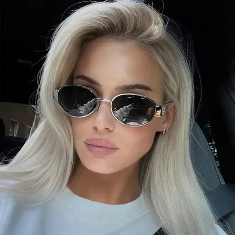 Gafas de sol mujer doradas estilo retro