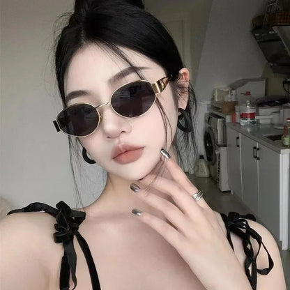 Gafas de sol mujer doradas estilo retro