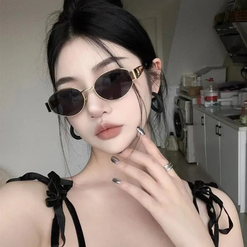 Gafas de sol mujer doradas estilo retro