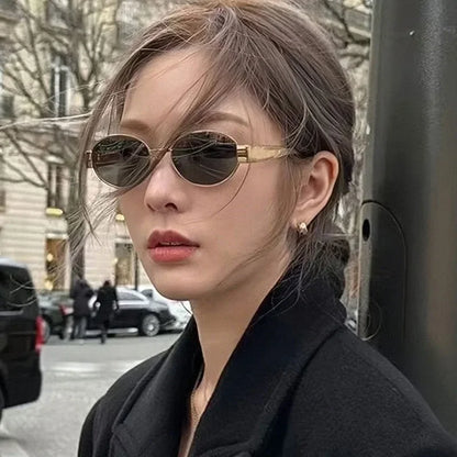 Gafas de sol mujer doradas estilo retro