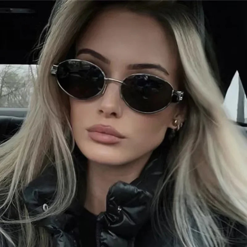 Gafas de sol mujer doradas estilo retro