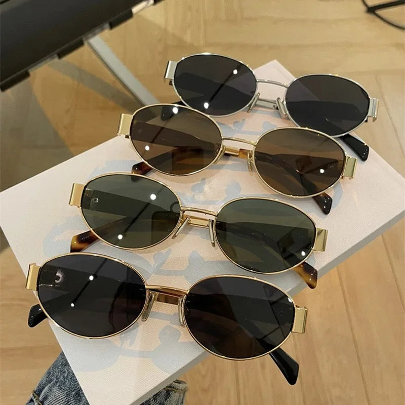 Gafas de sol mujer doradas estilo retro