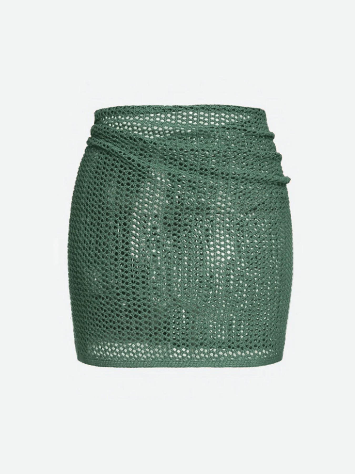 Falda corta con nudo lateral estilo playero chic y moderno