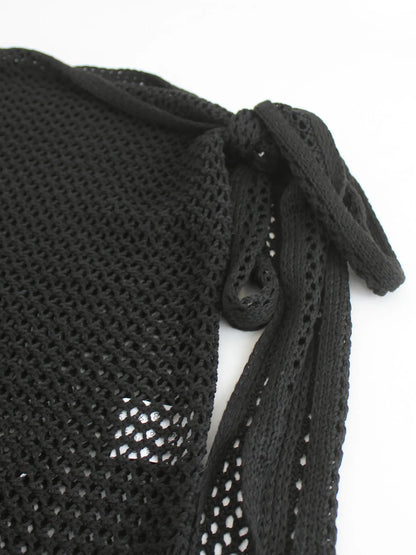 Falda corta con nudo lateral estilo playero chic y moderno