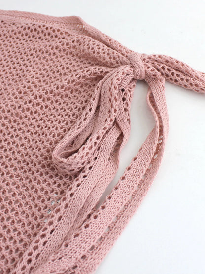 Falda corta con nudo lateral estilo playero chic y moderno