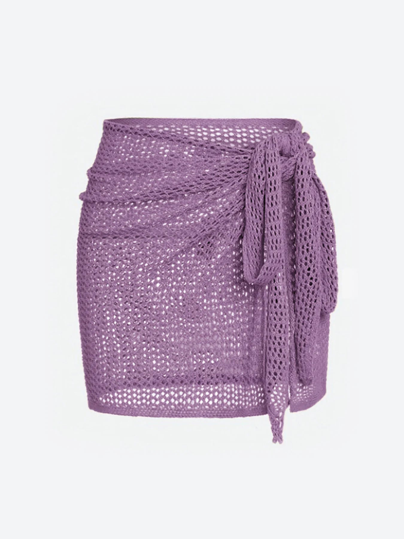 Falda corta con nudo lateral estilo playero chic y moderno
