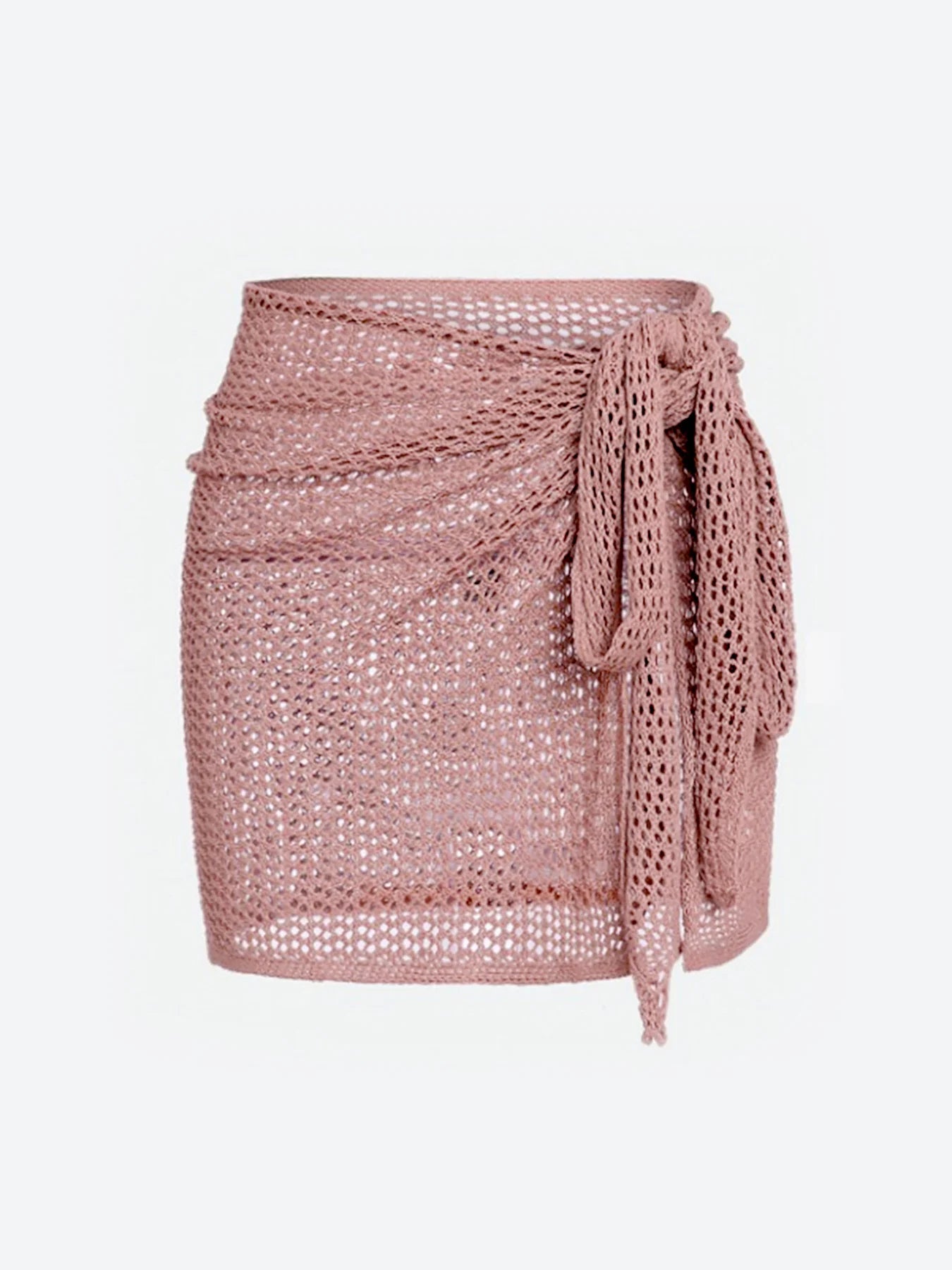 Falda corta con nudo lateral estilo playero chic y moderno