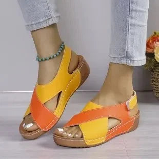 Sandalias cómodas de velcro con suela ligera para verano