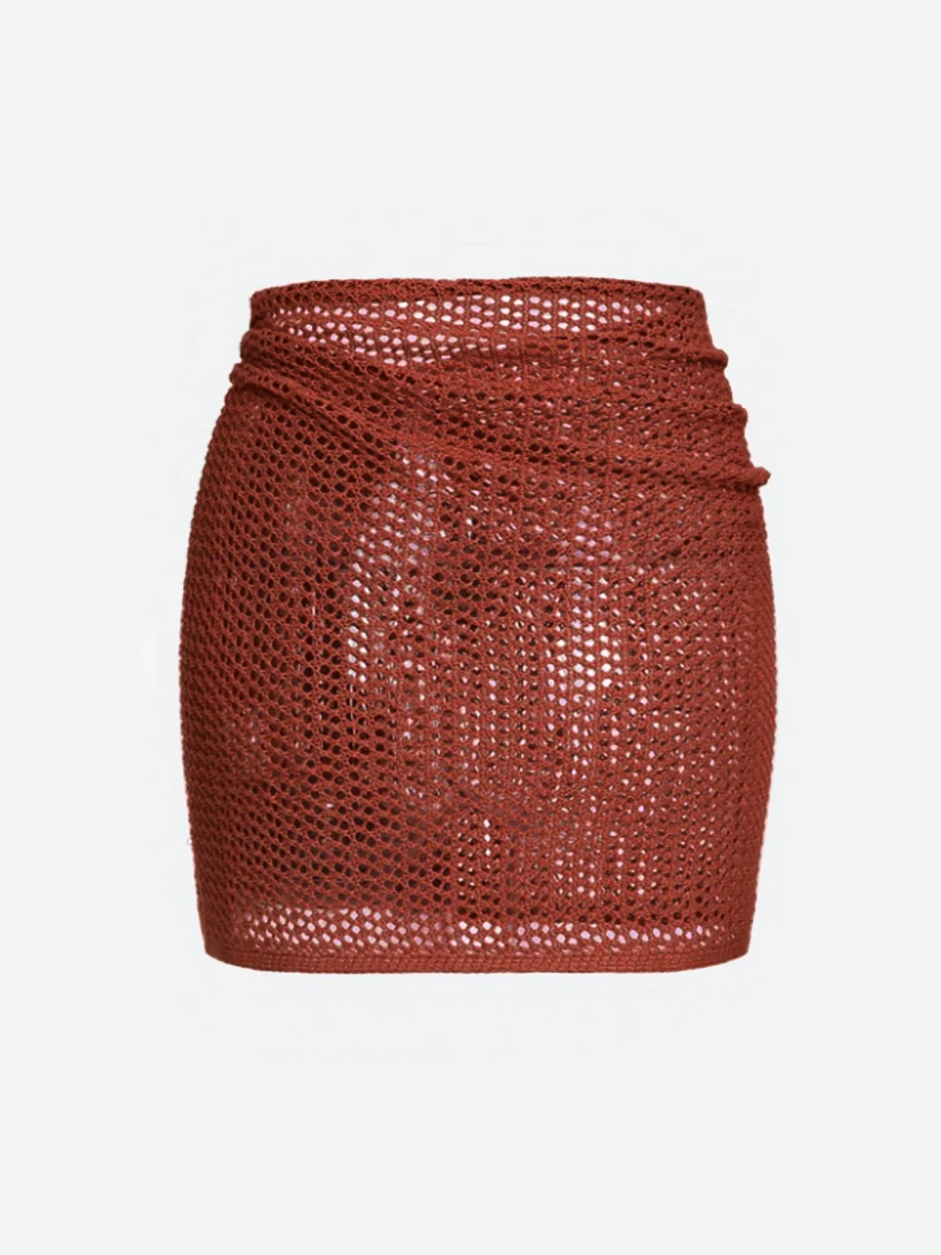 Falda corta con nudo lateral estilo playero chic y moderno