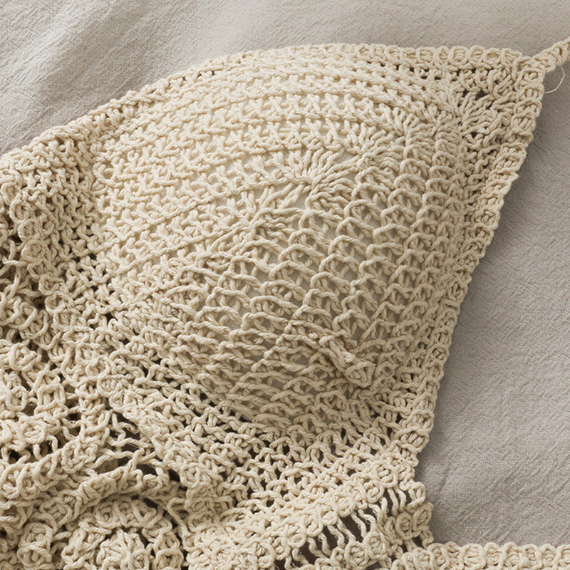 Top crochet boho con flecos