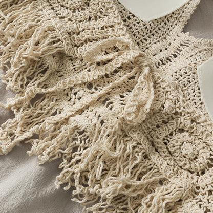 Top crochet boho con flecos