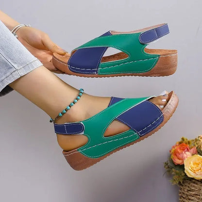 Sandalias cómodas de velcro con suela ligera para verano