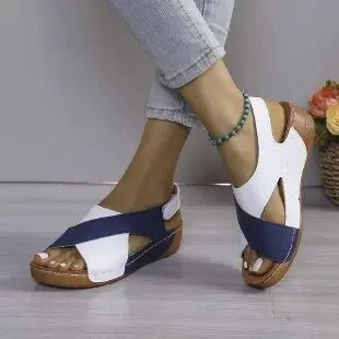 Sandalias cómodas de velcro con suela ligera para verano