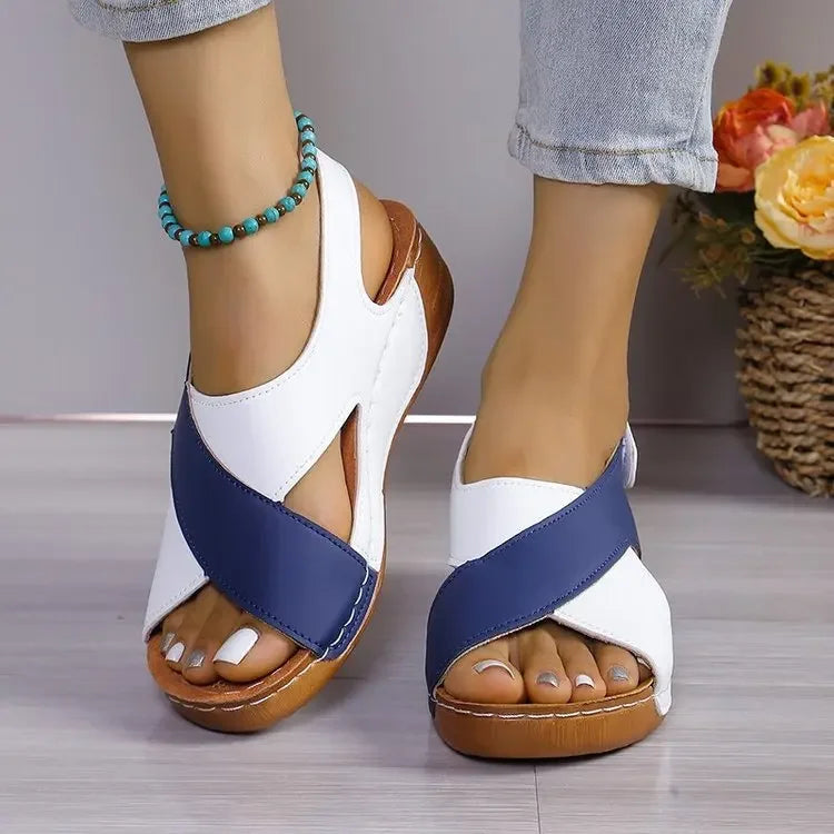Sandalias cómodas de velcro con suela ligera para verano
